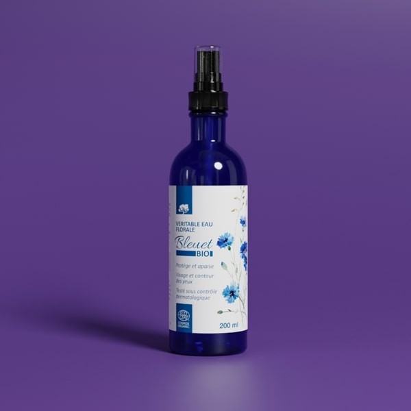 Véritable eau florale de bleuet bio  - 1
