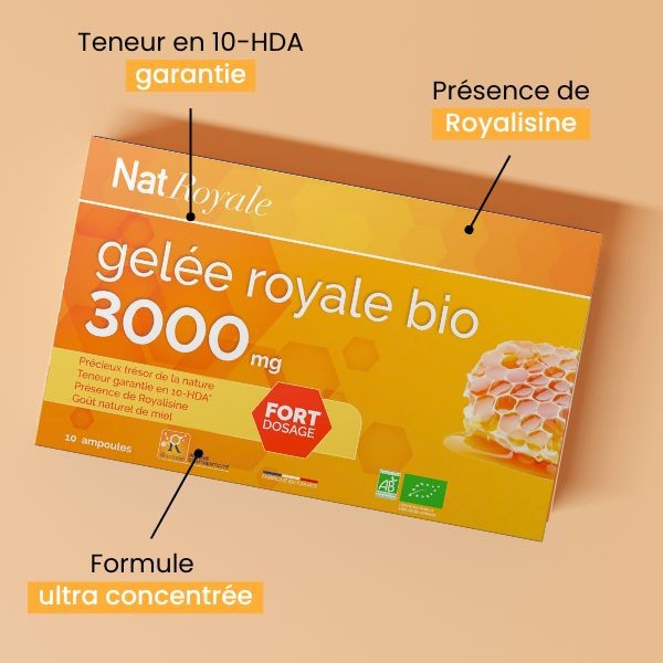Gelée royale bio 3000 mg ampoules  - 2