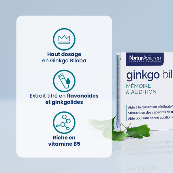 Complément alimentaire Ginkgo biloba – Mémoire & concentration