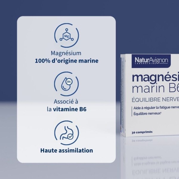 Magnésium Marin B6 : Complément Anti-Fatigue & Stress