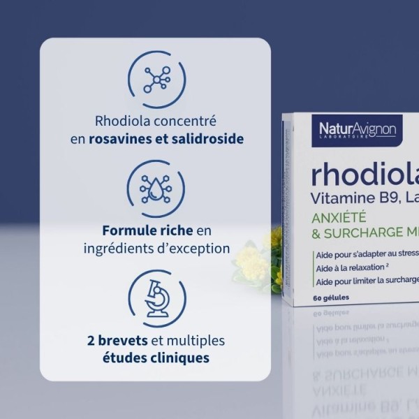Complément alimentaire vitamine B9 - Rhodiola