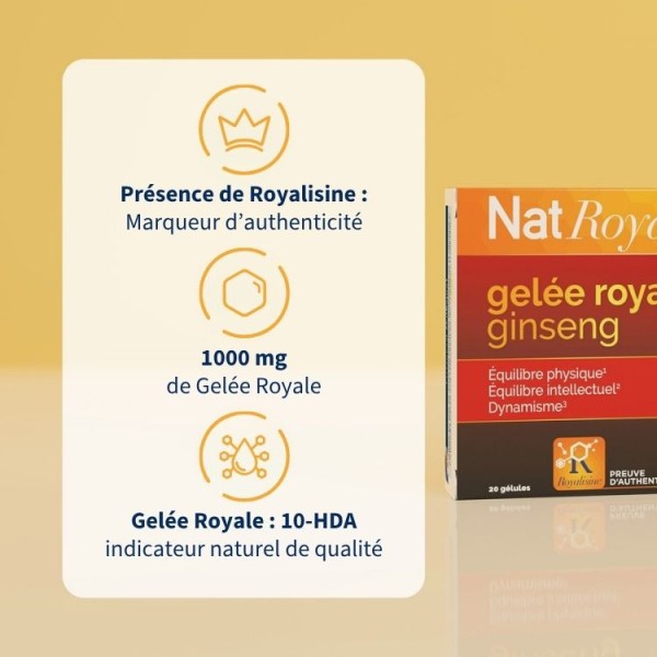 Complément Alimentaire GINSENG & GELEE ROYALE en Gélules
