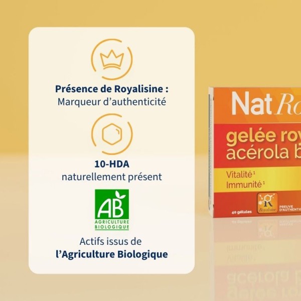 Complément Alimentaire Acérola Bio Premium & Gelée Royale
