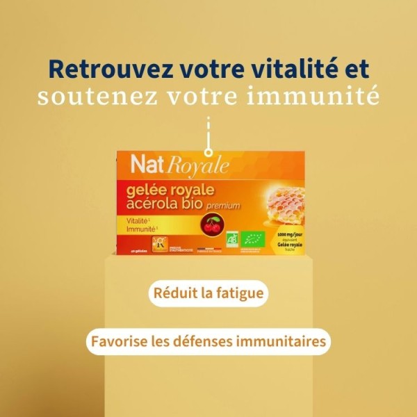 Complément Alimentaire Acérola Bio Premium & Gelée Royale