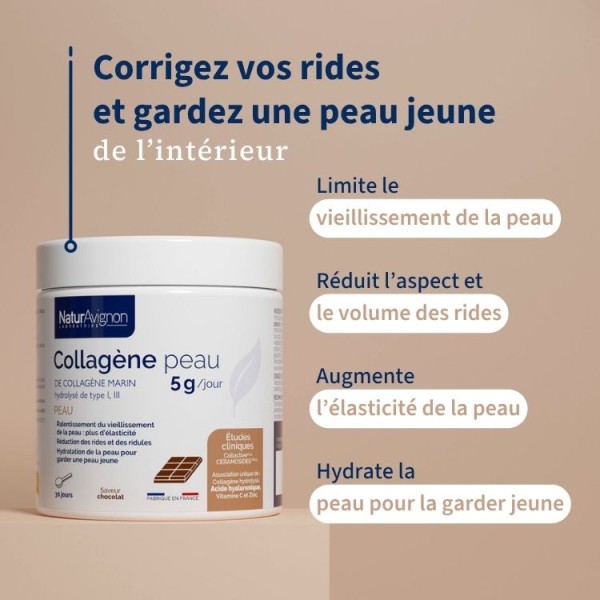 Collagène Peau Saveur Chocolat - Complément beauté peau