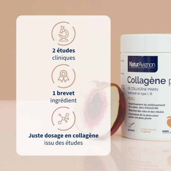 Collagène peau pêche - Acide hyaluronique & beauté