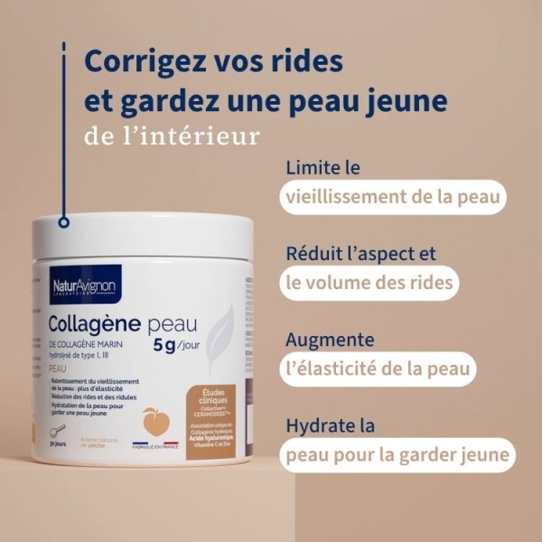 Collagène peau pêche - Acide hyaluronique & beauté