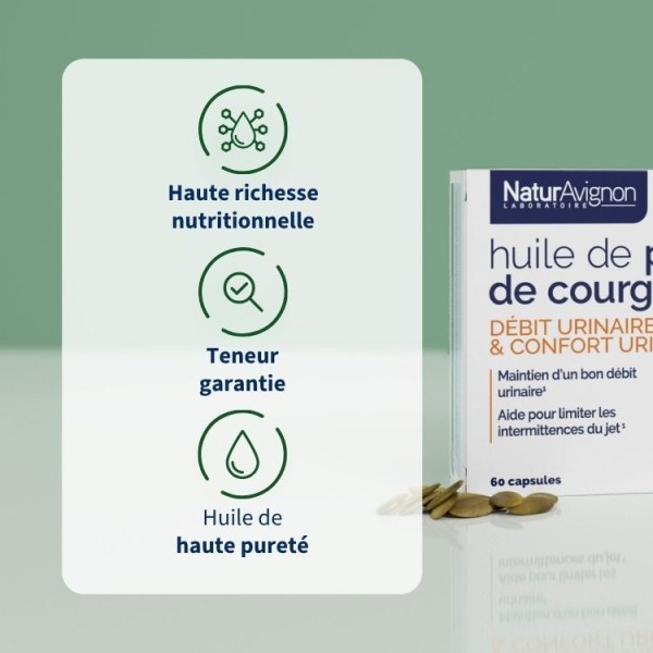 Huile de Pépins de courge - Prostate & confort urinaire