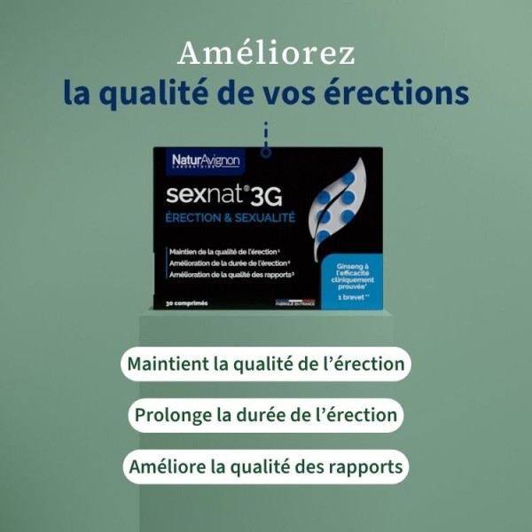 Sexnat 3G - Complément vitalité masculine