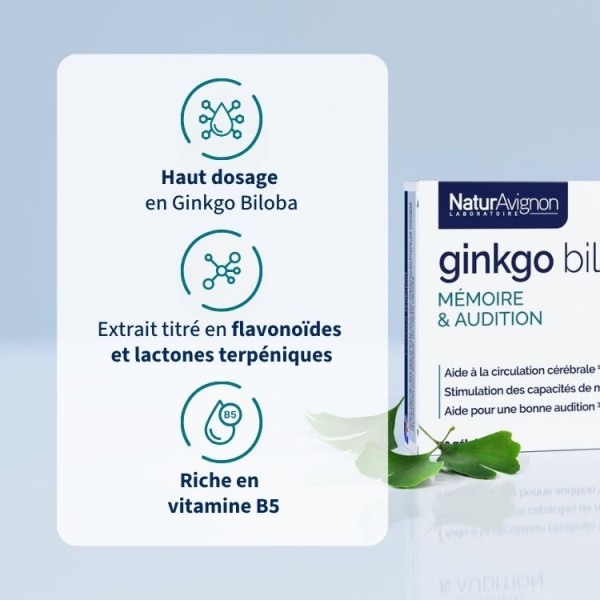 Complément alimentaire Ginkgo biloba – Mémoire & concentration