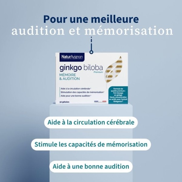 Complément alimentaire Ginkgo biloba – Mémoire & concentration