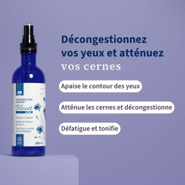 Bleuet bio - Eau florale yeux sensibles
