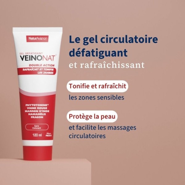 VeinoNAT Tube : Gel Rafraichissant pour Jambes Lourdes