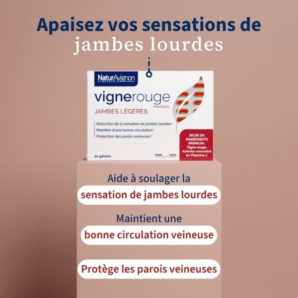 Compléments alimentaire à base de vigne rouge